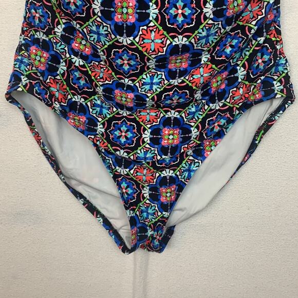 La Blanca womens 14 large one piece swimsuit bathing multicolor halter padded sl - Picture 5 of 10